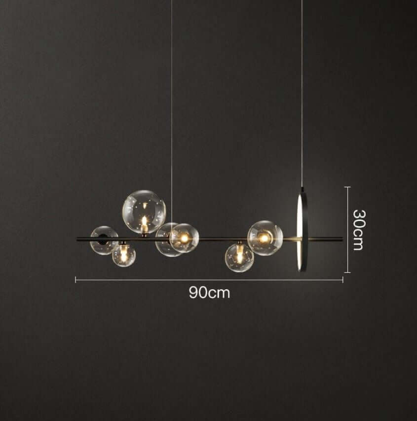 Elegant Glas Boble Lysekrone