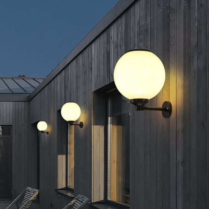Solcelle Væglampe Udendørs - Vandtæt Kugle Design