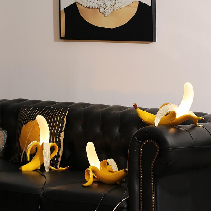 Art Deco Bordlampe i Bananform