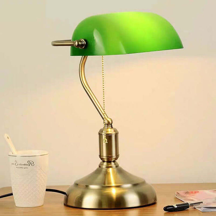 Elegant Glas Bordlampe - Klassisk Europæisk Design