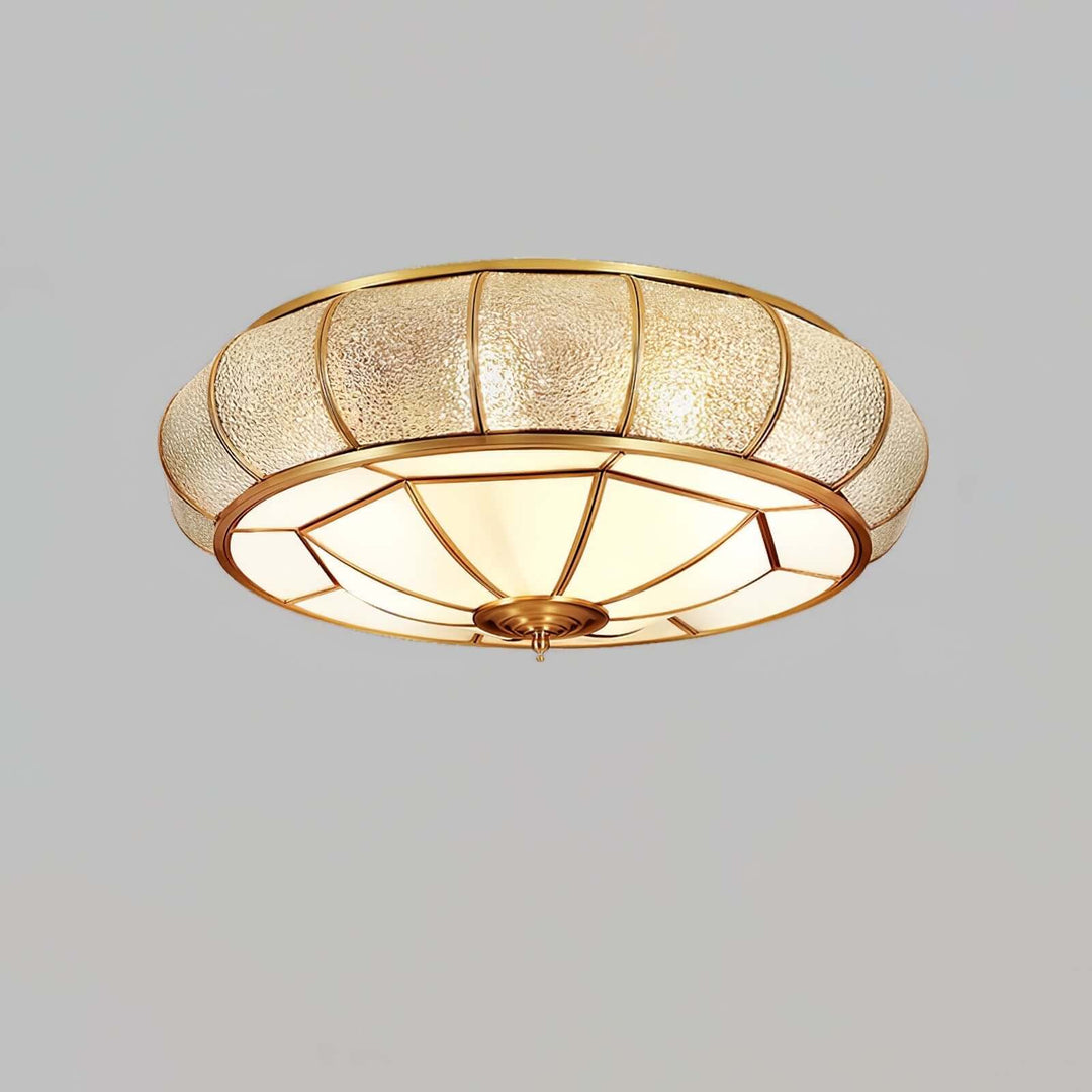 Loftslampe i Tekstureret Glas