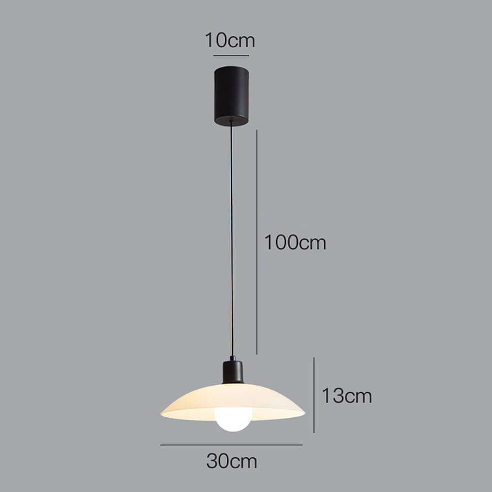 Elegant Pendellampe i Hvidt Glas - Minimalistisk Design