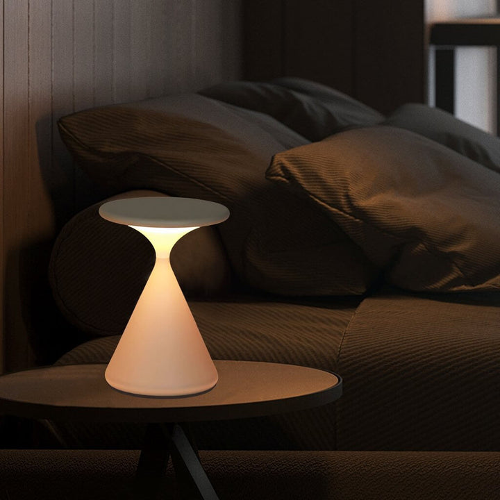 Ledningsfri Bordlampe i Timeglas Design