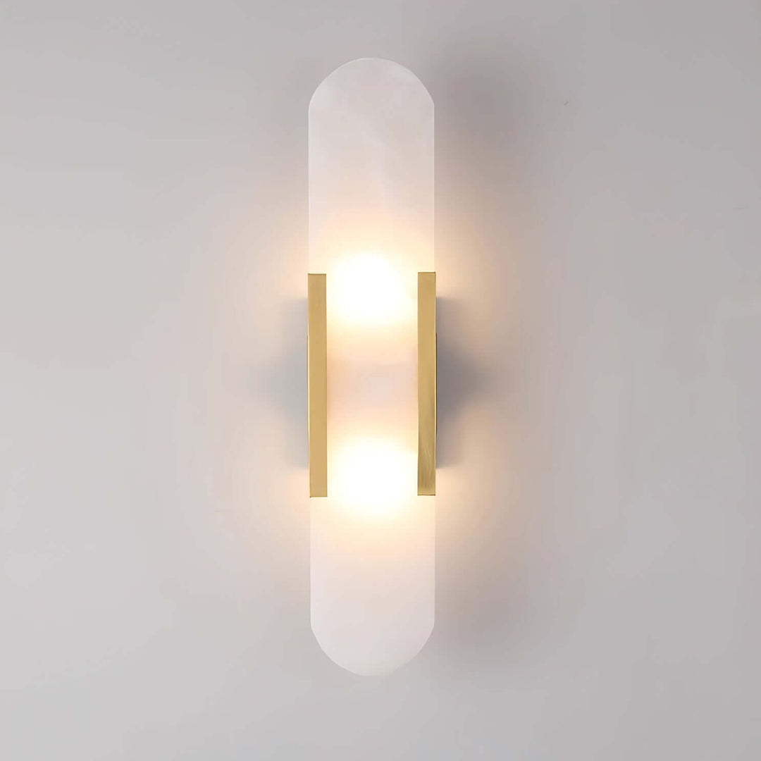 Alabast Væglampe, Aflang Design