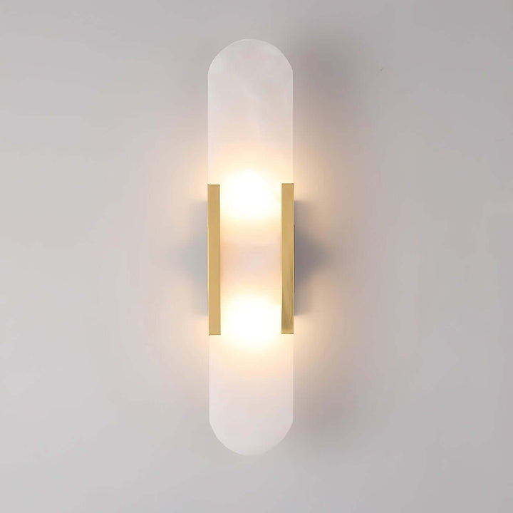 Alabast Væglampe, Aflang Design