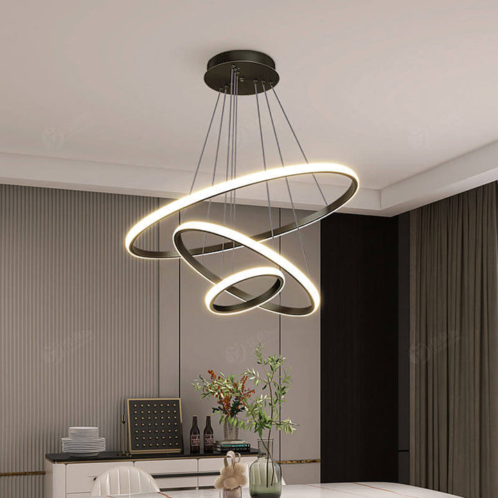Moderne LED Loftslampe med 3 Ringe, Dæmpbar