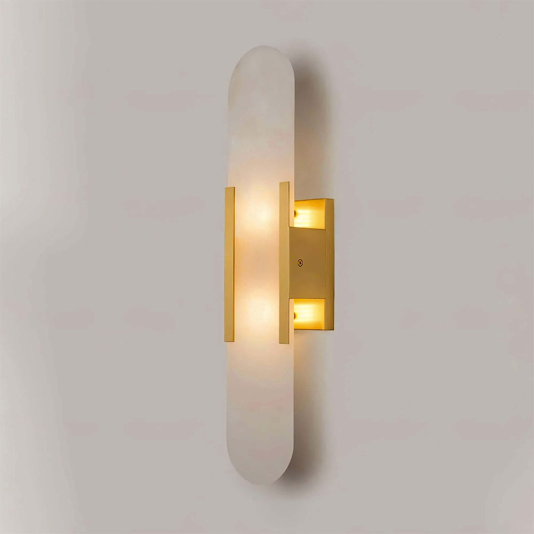 Alabast Væglampe, Aflang Design