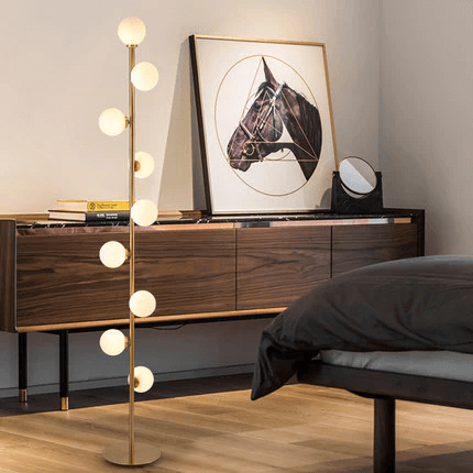 Elegant Nordisk Gulvlampe i Glas