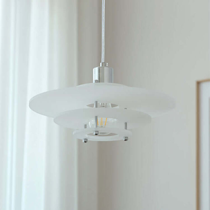 Moderne UFO-formet akryl pendellampe