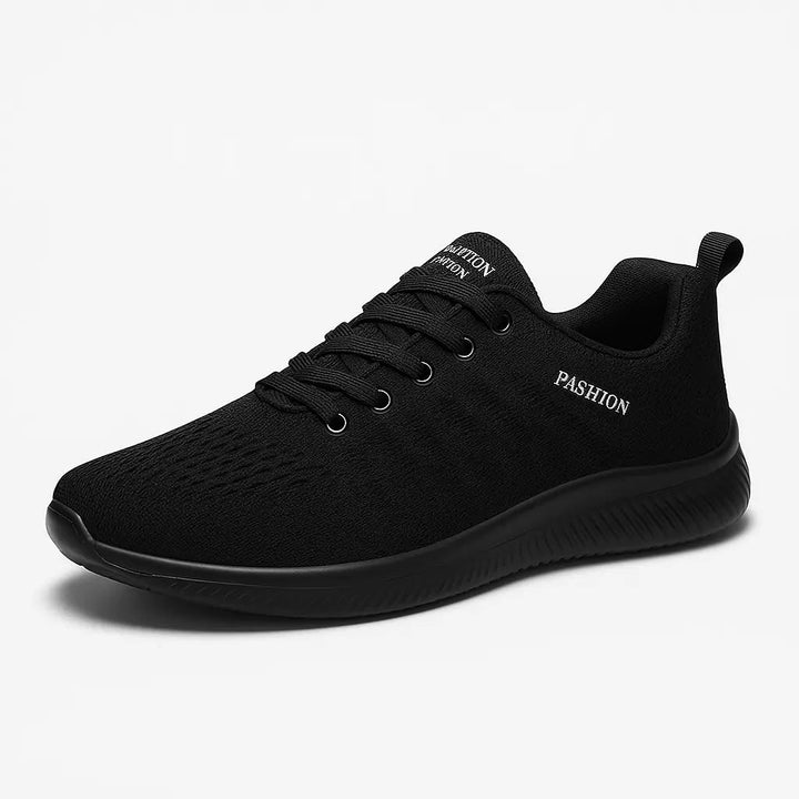 Detalje af ortopædisk sål på dame sneakers, viser svangstøtte og stødabsorberende design for komfort.