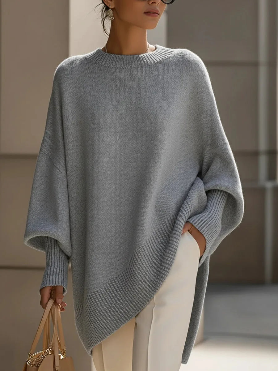Moderne oversized striktrøje i merinould. Dame model, blød og perfekt til hygge.