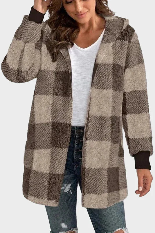 Dame ternet cardigan jakke, blød og komfortabel. Perfekt afslappet stil og hverdagslook.