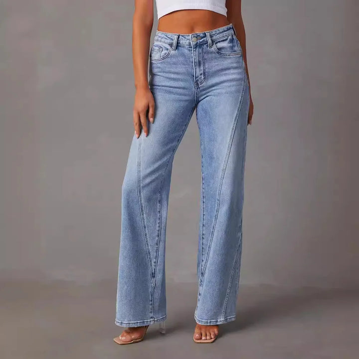Dame wide leg jeans med vintage pasform i behagelig denim, perfekt til afslappet hverdagsstil.