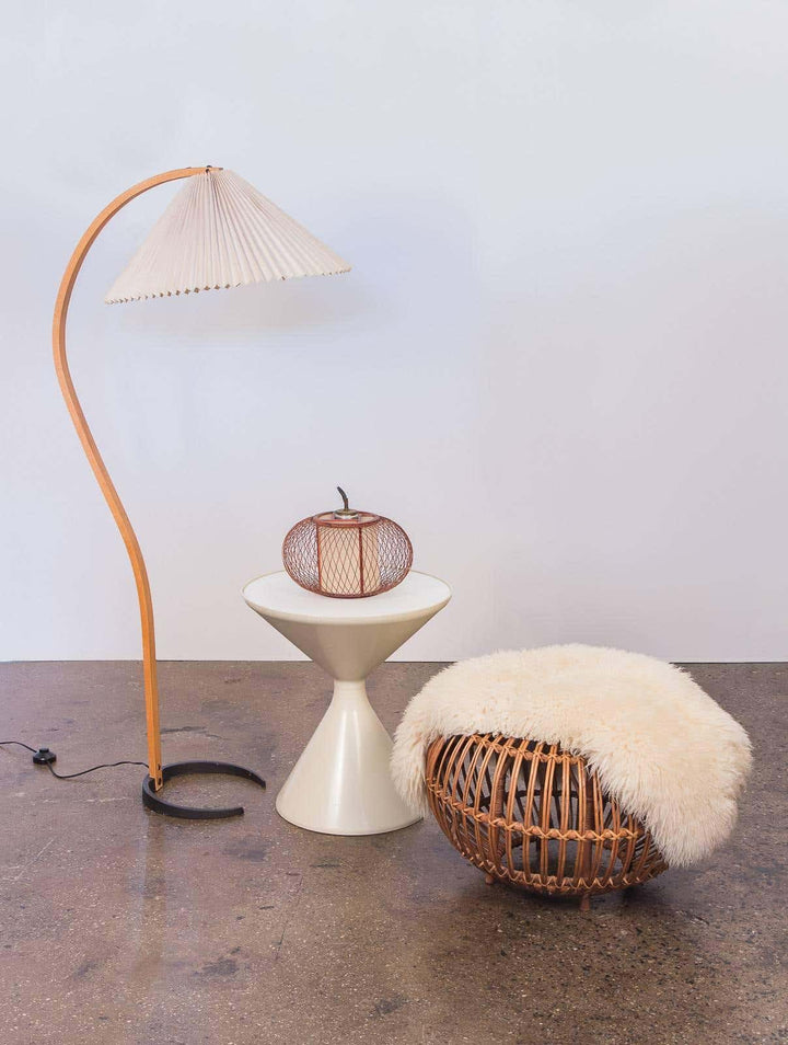 Designer Gulvlampe i Træ & Metal