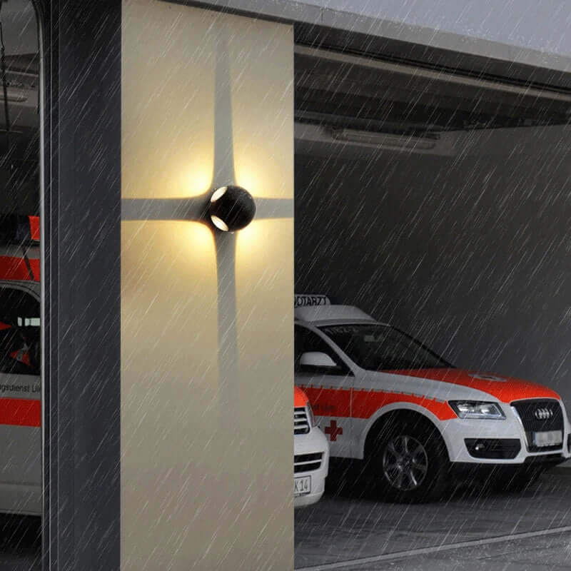 Elegant Sfærisk LED Væglampe i Aluminium