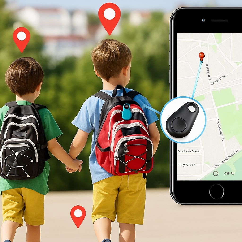 "Diskret GPS-tracker for kæledyr, kompakt design, fås i sort, blå, grøn, rosa, hvid. Ideel til realtidssporing."
