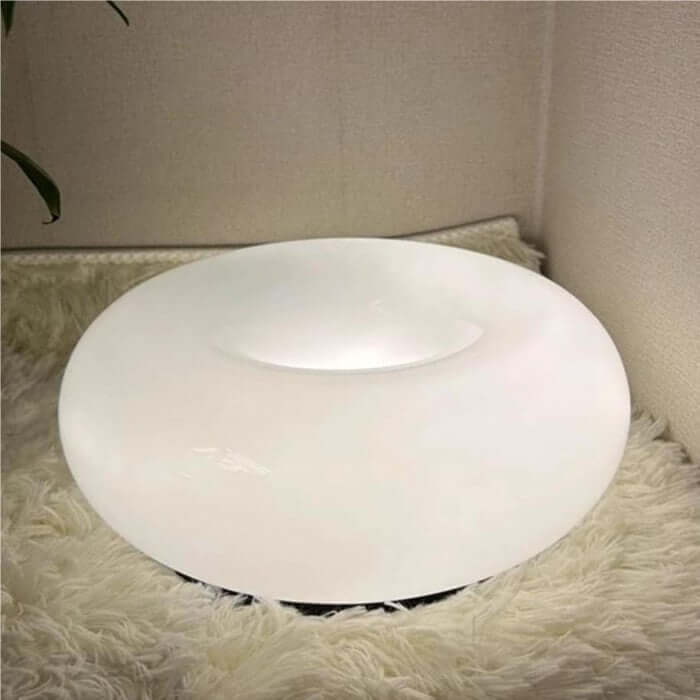 Donut Lampe - Glas & Metal Væglampe / Bordlampe