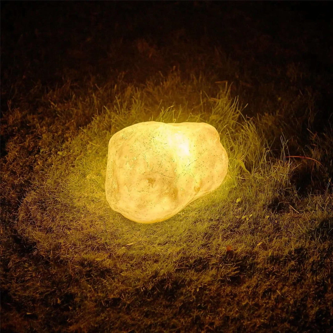 Udendørs LED Have Stenlampe - Sol & Kabel