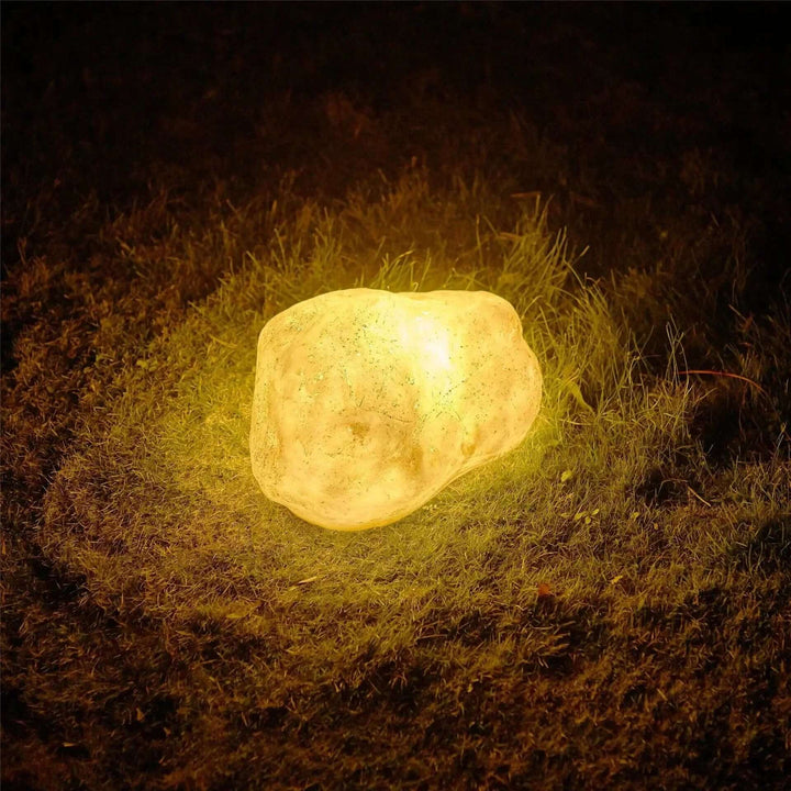 Udendørs LED Have Stenlampe - Sol & Kabel