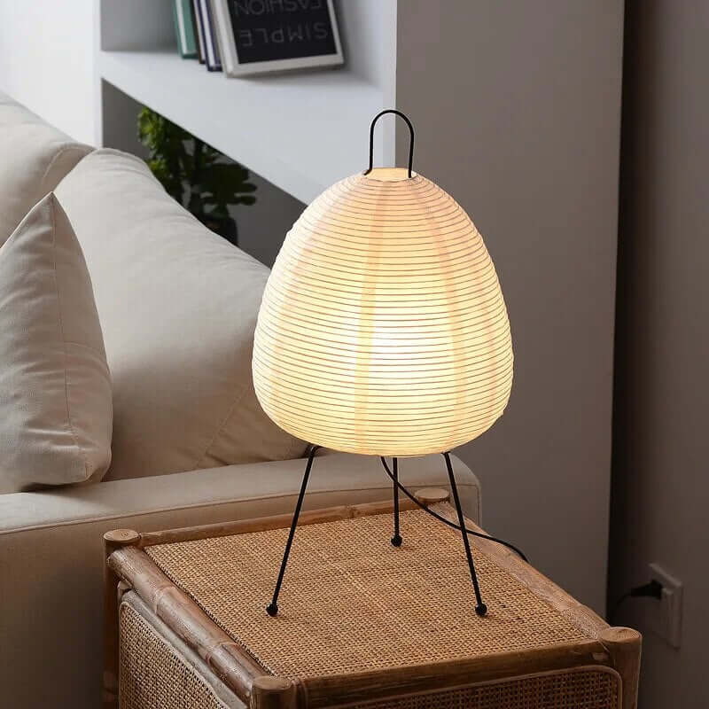 Japansk Rispapirslampe LED Bordlampe