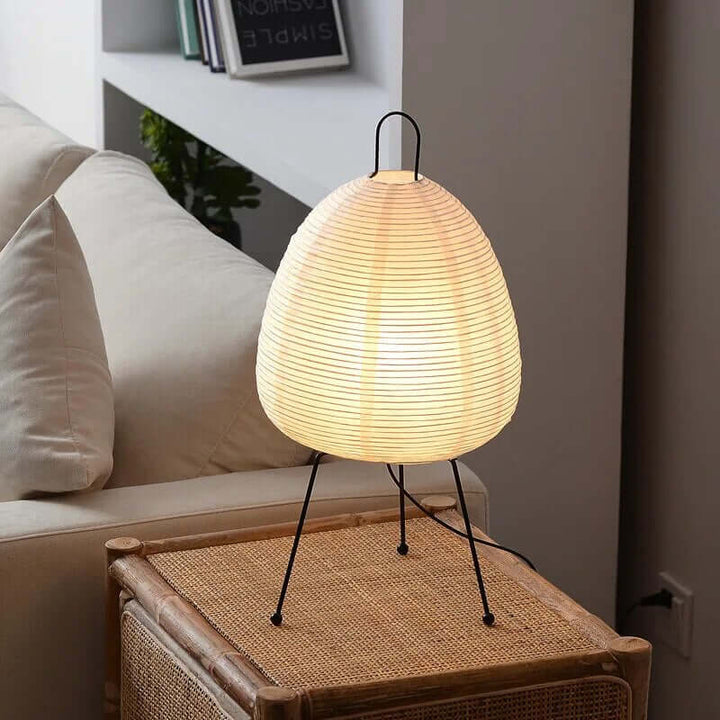 Japansk Rispapirslampe LED Bordlampe