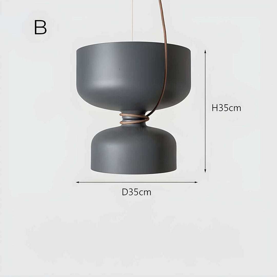 Geometrisk Pendellampe i Sort, Hvid & Grå