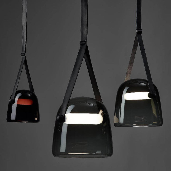 Elegant Pendellampe i Metal og Glas - 20cm