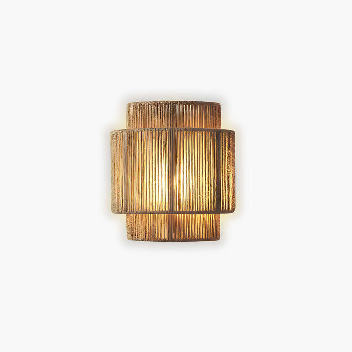 Rustik Væglampe i Naturmateriale - 25x23 cm