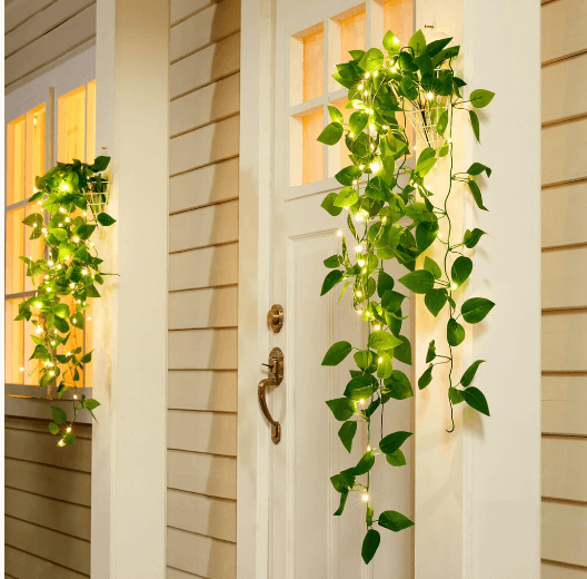 Dekorativ LED Efeu Ranke med Lys
