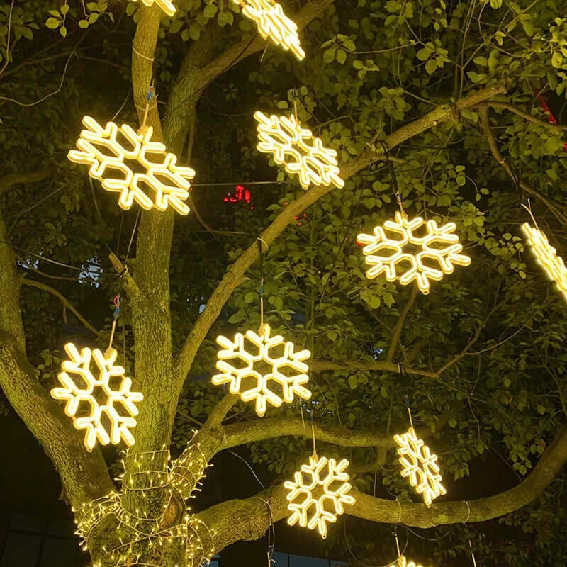 Vandtæt LED Snefnug Lys 38cm - Juleudsmykning