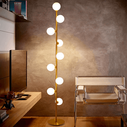 Elegant Nordisk Gulvlampe i Glas