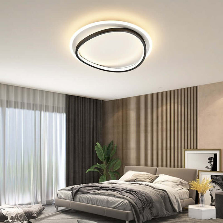 Elegant Loftslampe i Sort/Guld