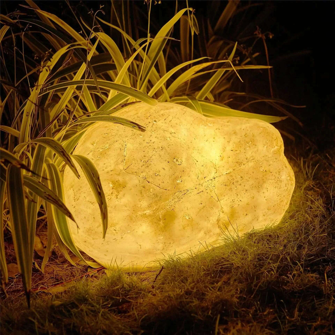 Udendørs LED Have Stenlampe - Sol & Kabel