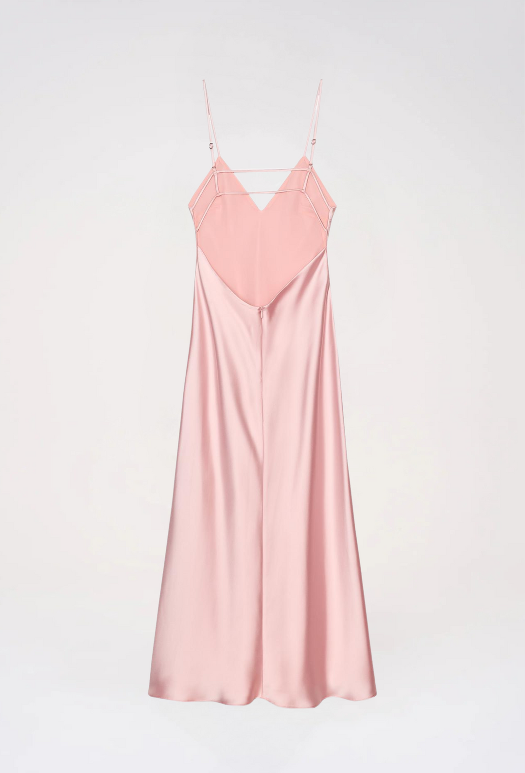 Tidløs dame slip maxi kjole med spaghettistropper, en klassisk lang festkjole til kvinder.