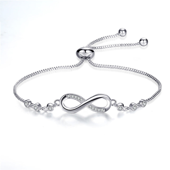 Rose gold justerbart armbånd til kvinder med et subtilt infinity symbol. En tidløs gave for evig kærlighed.