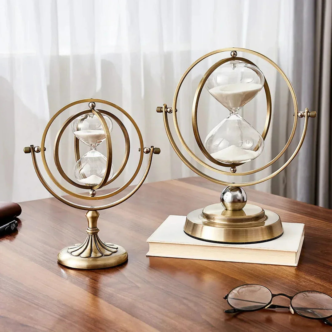 Unikt minimalistisk timeglas i glas, en elegant gave til hjemmet eller kontoret.