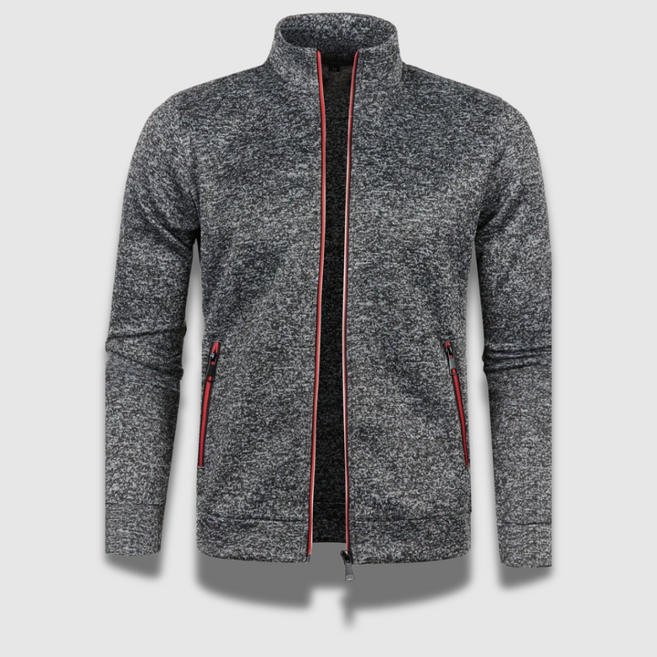 Elegant strikket herrecardigan i sort. Komfortabelt design med glat lukning, ideel til både formelle og afslappede lejlighede