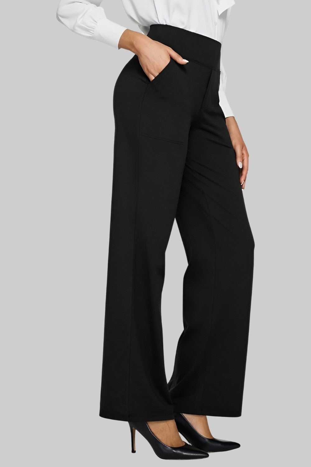 Fashionable wide-leg bukser med høj talje, et moderne must-have for stilbevidste kvinder.