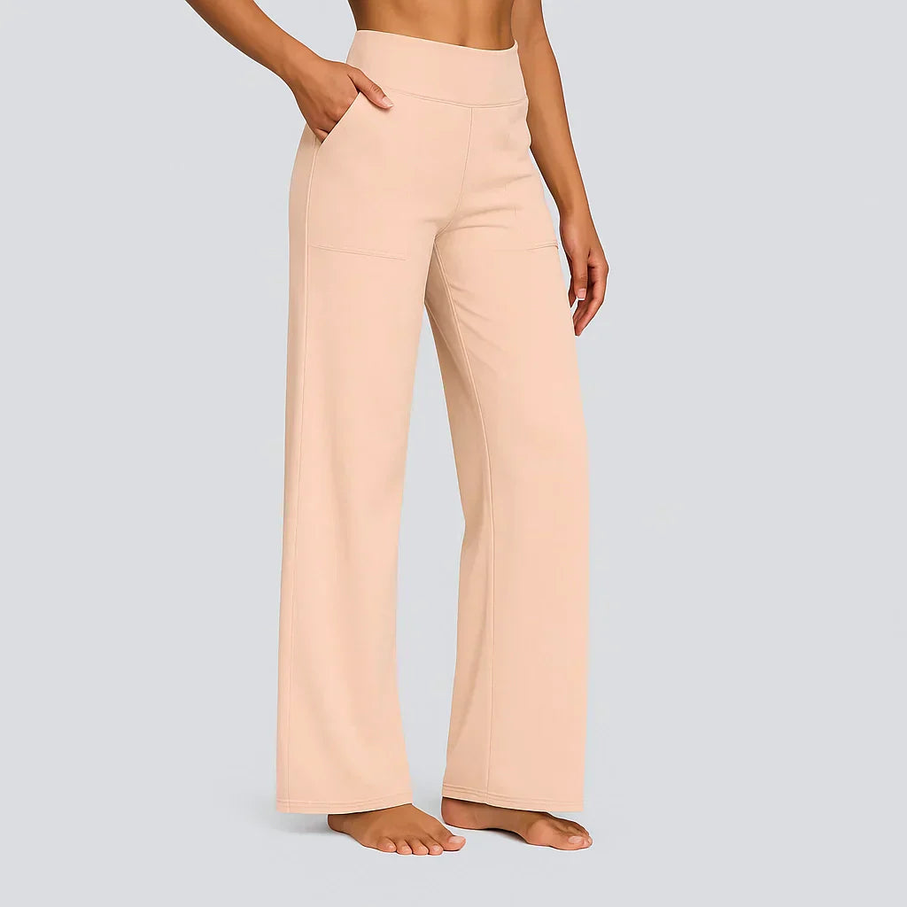 Moderne damebukser med wide-leg, høj talje og uovertruffen komfort til alle kropsformer.
