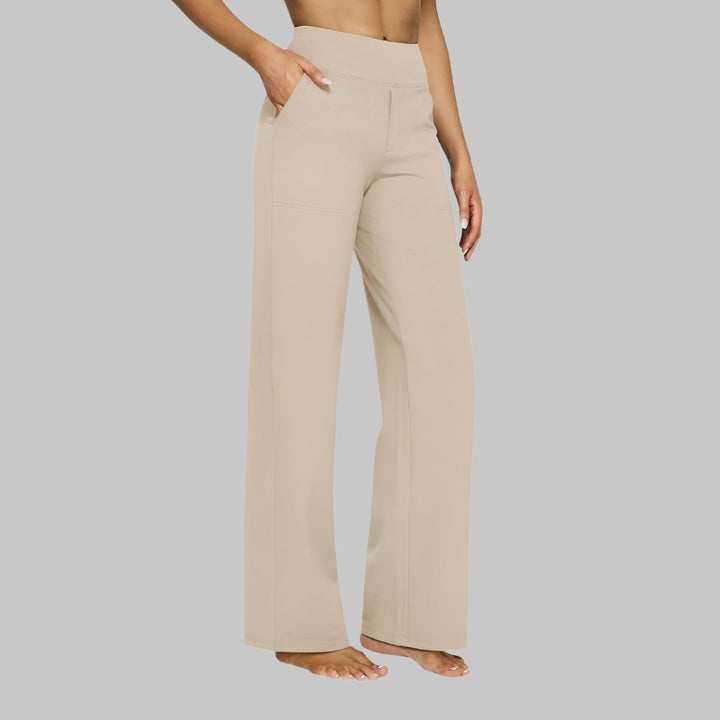 Stilfulde damebukser med høj talje og wide-leg snit. Moderne og elegant design.