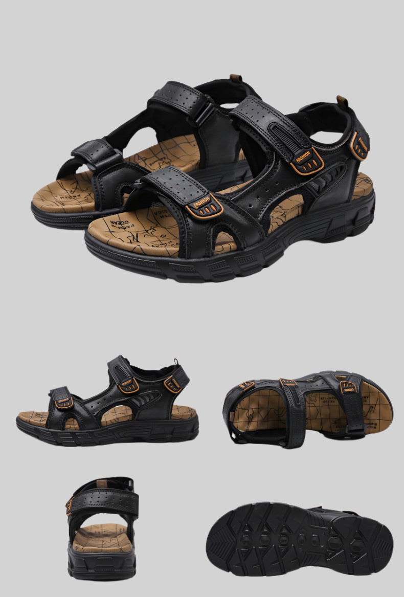 Elijah sandaler i brun med åndbart design og tyk sål for optimal støtte og komfort, ideel til hverdagsbrug.