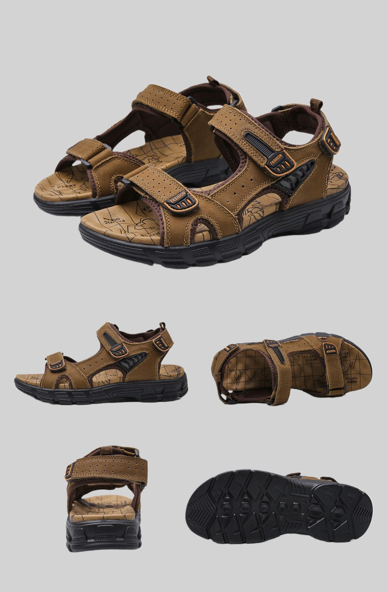 Elijah sandaler i brun med åndbart design og tyk sål for optimal støtte og komfort, ideel til hverdagsbrug.