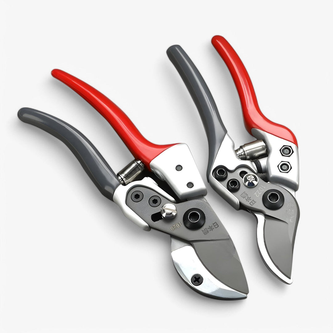 "Ergonomisk beskæresaks med skarpe, rustfrie knive og skridsikre håndtag, ideel til præcis havepleje"