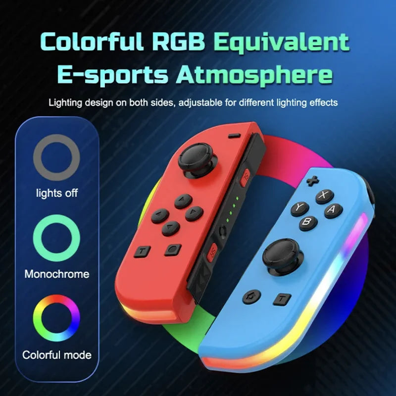 "Ergonomisk trådløs controller med justerbare RGB-lys og dobbelt vibration, der skaber en dynamisk gamingoplevelse."