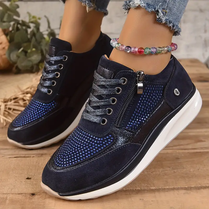 "Ergonomiske kvinde-sneakers med moderne design, åndbare materialer og optimal støtte, perfekt til daglig brug."