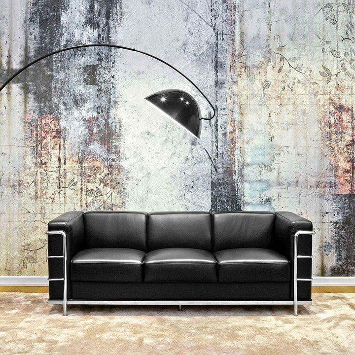 Justerbar bue gulvlampe i metal