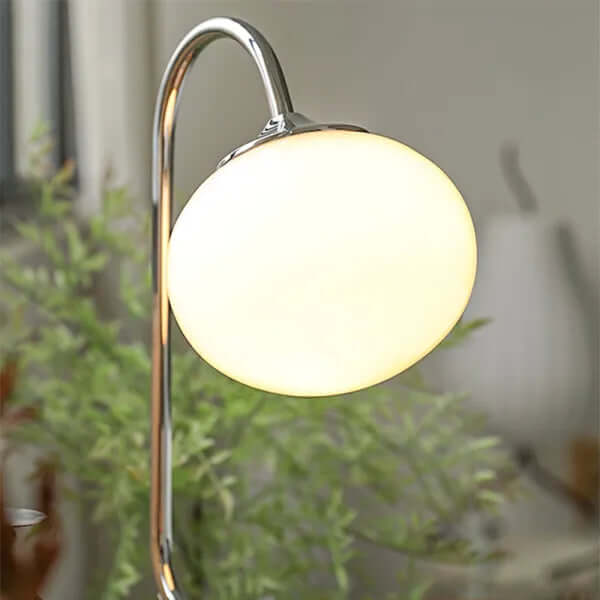 Elegant Bordlampe i Glas og Metal - 28cm