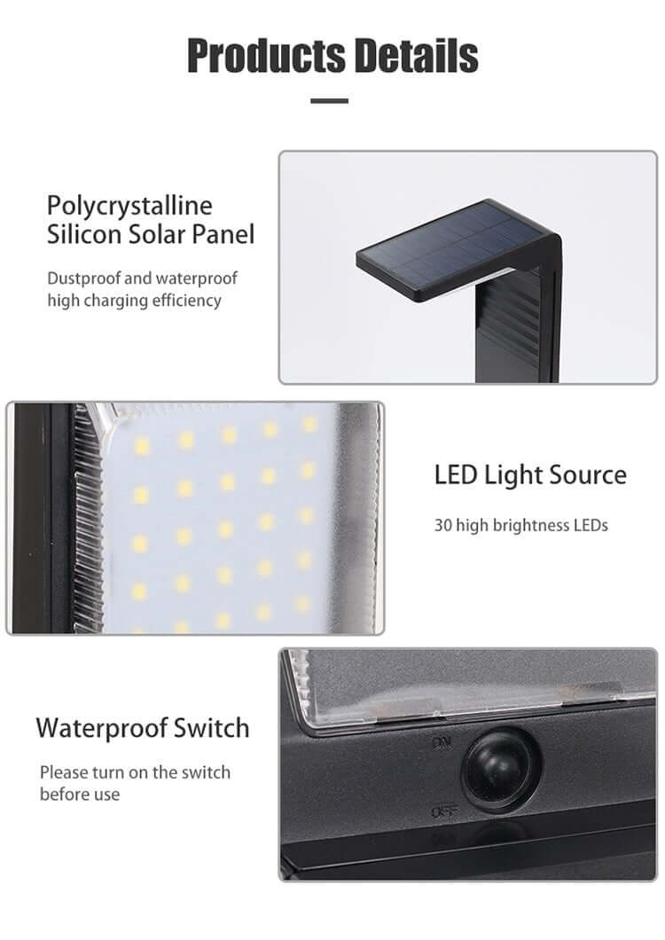 Solcelle-havelampe med LED | 4W | H41cm