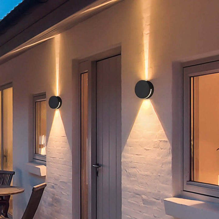 Vandtæt Udendørs Væglampe IP65 Rundt Glas Design