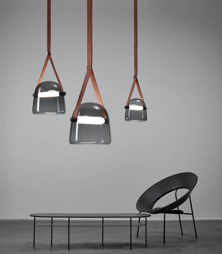 Elegant Pendellampe i Metal og Glas - 20cm